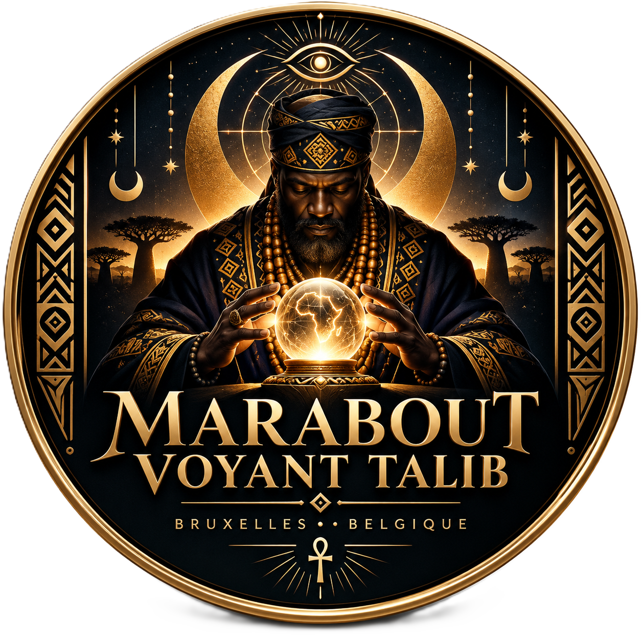 Logo Marabout Talibb, marabout voyant africain en Belgique